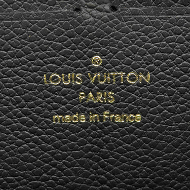 ルイヴィトン LOUIS VUITTON ポルトフォイユ クレマンス M60171 ノワール モノグラムアンプラント 長財布 ゴールド金具 黒 ラウンドファスナー