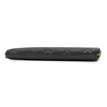 ルイヴィトン LOUIS VUITTON ポルトフォイユ クレマンス M60171 ノワール モノグラムアンプラント 長財布 ゴールド金具 黒 ラウンドファスナー