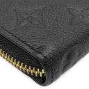 ルイヴィトン LOUIS VUITTON ポルトフォイユ クレマンス M60171 ノワール モノグラムアンプラント 長財布 ゴールド金具 黒 ラウンドファスナー