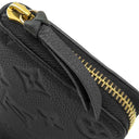 ルイヴィトン LOUIS VUITTON ポルトフォイユ クレマンス M60171 ノワール モノグラムアンプラント 長財布 ゴールド金具 黒 ラウンドファスナー