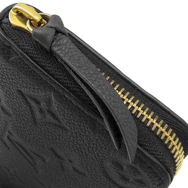 ルイヴィトン LOUIS VUITTON ポルトフォイユ クレマンス M60171 ノワール モノグラムアンプラント 長財布 ゴールド金具 黒 ラウンドファスナー