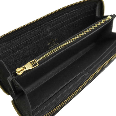ルイヴィトン LOUIS VUITTON ポルトフォイユ クレマンス M60171 ノワール モノグラムアンプラント 長財布 ゴールド金具 黒 ラウンドファスナー
