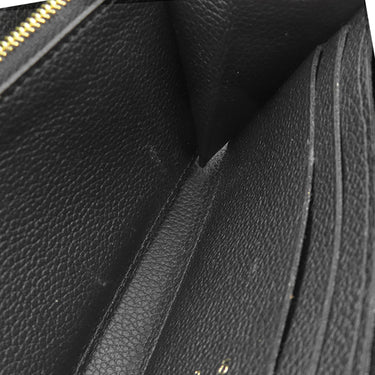 ルイヴィトン LOUIS VUITTON ポルトフォイユ クレマンス M60171 ノワール モノグラムアンプラント 長財布 ゴールド金具 黒 ラウンドファスナー
