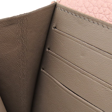 ルイヴィトン LOUIS VUITTON ポルトフォイユ カプシーヌ M61250 ピンク×マグノリア レザー トリヨンレザー 長財布 シルバー金具 バイカラー