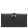 エルメス HERMES ベアンクラシック ブラック ヴォーエプソン 長財布 シルバー金具 オフホワイト 二つ折り財布