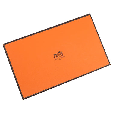 エルメス HERMES ベアンクラシック ブラック ヴォーエプソン 長財布 シルバー金具 オフホワイト 二つ折り財布