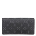 ルイヴィトン LOUIS VUITTON ポルトフォイユ ブラザ M61697 モノグラムエクリプス モノグラムエクリプス 長財布 シルバー金具 黒 二つ折り