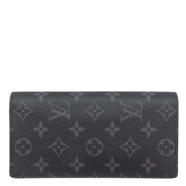 ルイヴィトン LOUIS VUITTON ポルトフォイユ ブラザ M61697 モノグラムエクリプス モノグラムエクリプス 長財布 シルバー金具 黒 二つ折り