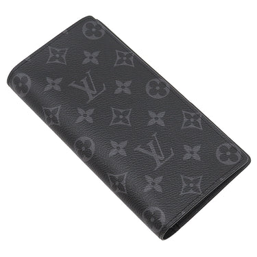 ルイヴィトン LOUIS VUITTON ポルトフォイユ ブラザ M61697 モノグラムエクリプス モノグラムエクリプス 長財布 シルバー金具 黒 二つ折り