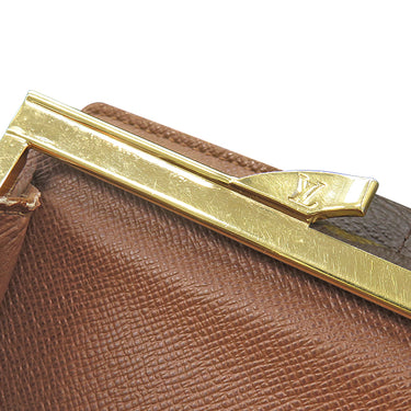 ルイヴィトン LOUIS VUITTON ポルトモネ ビエ ヴィエノワ M61663 モノグラム モノグラムキャンバス 二つ折り財布 ゴールド金具 茶 がま口