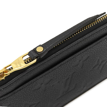 ルイヴィトン LOUIS VUITTON ポルトカルト ジップ M68339 ブラック モノグラムアンプラント コインケース ゴールド金具 黒 フラグメントケース