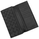 ボッテガヴェネタ BOTTEGA VENETA イントレチャート 635567-V3US1 ブラック レザー 長財布 黒 札入れ カード入れ フラップ