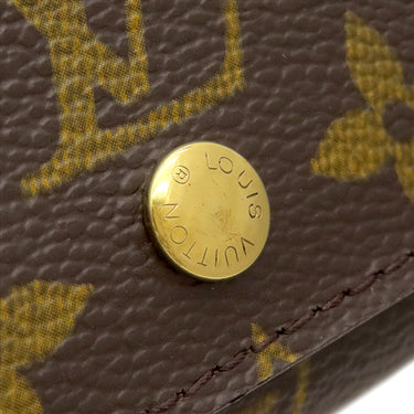 ルイヴィトン LOUIS VUITTON ポルトモネ ビエトレゾール M61730 モノグラム モノグラムキャンバス 二つ折り財布 ゴールド金具 茶