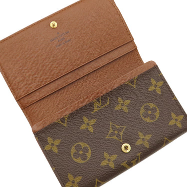 ルイヴィトン LOUIS VUITTON ポルトモネ ビエトレゾール M61730 モノグラム モノグラムキャンバス 二つ折り財布 ゴールド金具 茶