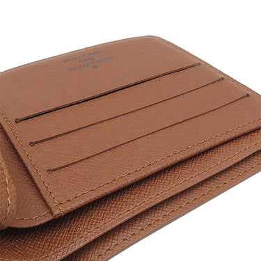 ルイヴィトン LOUIS VUITTON ポルトフォイユ マルコ M61675 モノグラム モノグラムキャンバス 二つ折り財布 ゴールド金具 茶 コンパクトウォレット