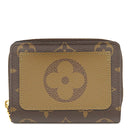 ルイヴィトン LOUIS VUITTON ポルトフォイユ ルー M81461 モノグラムリバース モノグラムキャンバス モノグラムリバースキャンバス 二つ折り財布 ゴールド金具 茶 コンパクト ラウンドファスナー