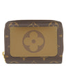 ルイヴィトン LOUIS VUITTON ポルトフォイユ ルー M81461 モノグラムリバース モノグラムキャンバス モノグラムリバースキャンバス 二つ折り財布 ゴールド金具 茶 コンパクト ラウンドファスナー