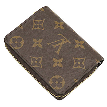 ルイヴィトン LOUIS VUITTON ポルトフォイユ ルー M81461 モノグラムリバース モノグラムキャンバス モノグラムリバースキャンバス 二つ折り財布 ゴールド金具 茶 コンパクト ラウンドファスナー
