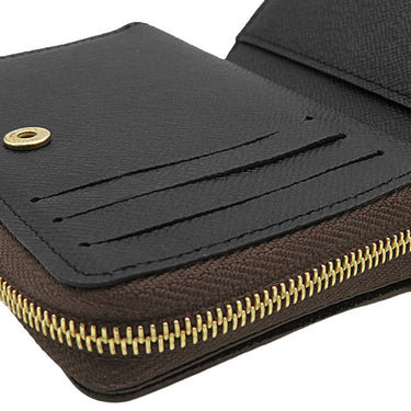 ルイヴィトン LOUIS VUITTON ポルトフォイユ ルー M81461 モノグラムリバース モノグラムキャンバス モノグラムリバースキャンバス 二つ折り財布 ゴールド金具 茶 コンパクト ラウンドファスナー