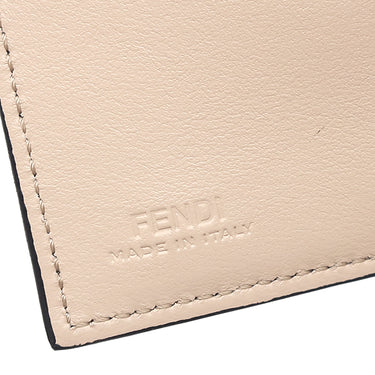 フェンディ FENDI ローマ マイクロ 8M0395 プードル レザー 三つ折り財布 ゴールド金具 コンパクト ウォレット
