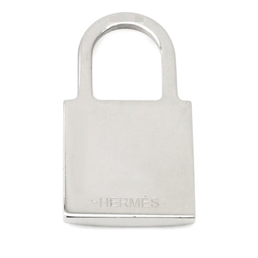 エルメス HERMES オーケリー ブラック×シルバー メタル ヴォースイフト ピアス カデナ型 フープ