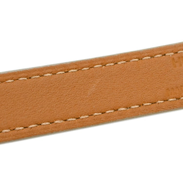 エルメス HERMES ケリードゥブルトゥール ホワイト×シルバー ヴォーエプソン メタル T3 ブレスレット 白 2連 2重 レザーブレス