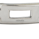 エルメス HERMES ケリードゥブルトゥール ホワイト×シルバー ヴォーエプソン メタル T3 ブレスレット 白 2連 2重 レザーブレス