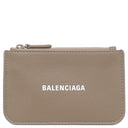 バレンシアガ BALENCIAGA ロゴ コインケース 594324 ブラウン レザー コインケース シルバー金具 茶 小銭入れ 鍵入れ キーリング付き