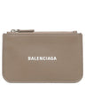 バレンシアガ BALENCIAGA ロゴ コインケース 594324 ブラウン レザー コインケース シルバー金具 茶 小銭入れ 鍵入れ キーリング付き