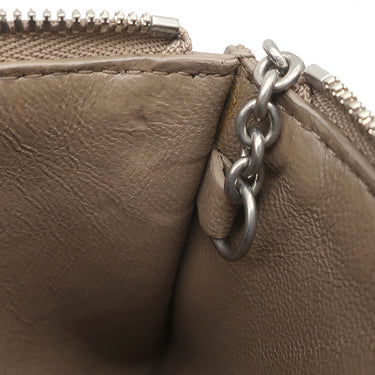 バレンシアガ BALENCIAGA ロゴ コインケース 594324 ブラウン レザー コインケース シルバー金具 茶 小銭入れ 鍵入れ キーリング付き