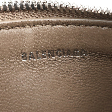 バレンシアガ BALENCIAGA ロゴ コインケース 594324 ブラウン レザー コインケース シルバー金具 茶 小銭入れ 鍵入れ キーリング付き