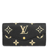ルイヴィトン LOUIS VUITTON ポルトフォイユ サラ M80496 ブラック×ベージュ モノグラムアンプラント 長財布 ゴールド金具 フラップ バイカラー
