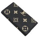 ルイヴィトン LOUIS VUITTON ポルトフォイユ サラ M80496 ブラック×ベージュ モノグラムアンプラント 長財布 ゴールド金具 フラップ バイカラー