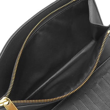 ルイヴィトン LOUIS VUITTON ポルトフォイユ アメリア M95549 ブラック モノグラムマヒナ 三つ折り財布 ゴールド金具 長財布