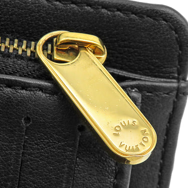 ルイヴィトン LOUIS VUITTON ポルトフォイユ アメリア M95549 ブラック モノグラムマヒナ 三つ折り財布 ゴールド金具 長財布