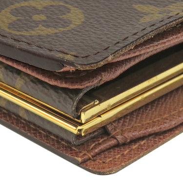 ルイヴィトン LOUIS VUITTON ポルトモネ ビエ ヴィエノワ M61663 モノグラム モノグラムキャンバス 二つ折り財布 ゴールド金具 茶 がま口