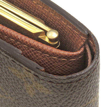 ルイヴィトン LOUIS VUITTON ポルトモネ ビエ ヴィエノワ M61663 モノグラム モノグラムキャンバス 二つ折り財布 ゴールド金具 茶 がま口