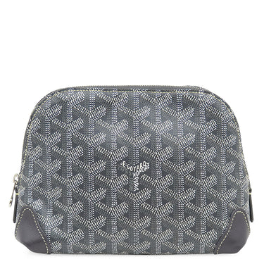 ゴヤール GOYARD ヴァンドーム コスメティックポーチ VENDOTPMLTY51CL51P グレー キャンバス ゴヤールディンキャンバス シュヴロッシュカーフスキン ポーチ シルバー金具 化粧ポーチ