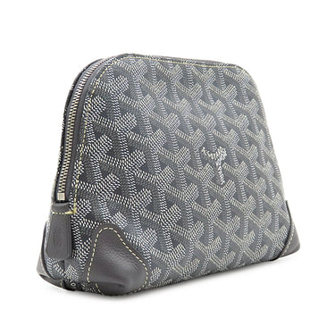ゴヤール GOYARD ヴァンドーム コスメティックポーチ VENDOTPMLTY51CL51P グレー キャンバス ゴヤールディンキャンバス シュヴロッシュカーフスキン ポーチ シルバー金具 化粧ポーチ