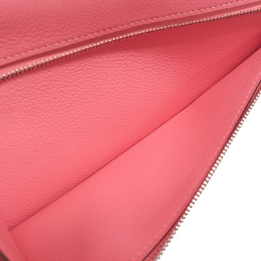 エルメス HERMES ドゴン ロング ローズアザレ エバーカラー 長財布 シルバー金具 二つ折り長財布