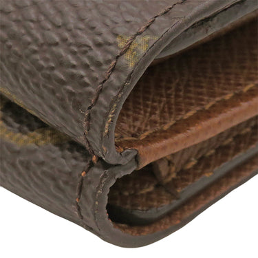 ルイヴィトン LOUIS VUITTON ポルトモネ ビエ カルトクレディ M61652 モノグラム モノグラムキャンバス 二つ折り財布 ゴールド金具 茶 Wホック財布