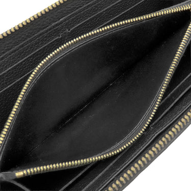 ルイヴィトン LOUIS VUITTON ポルトフォイユ クレマンス M60171 ノワール モノグラムアンプラント 長財布 ゴールド金具 黒 ラウンドファスナー