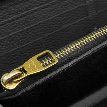 ルイヴィトン LOUIS VUITTON ポルトフォイユ クレマンス M60171 ノワール モノグラムアンプラント 長財布 ゴールド金具 黒 ラウンドファスナー