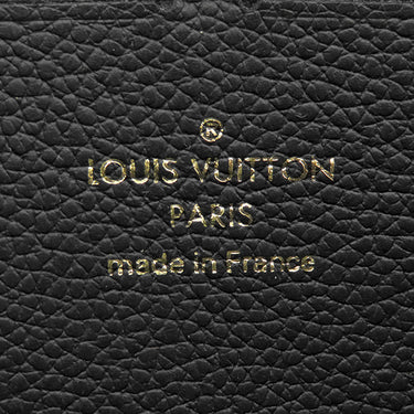 ルイヴィトン LOUIS VUITTON ポルトフォイユ クレマンス M60171 ノワール モノグラムアンプラント 長財布 ゴールド金具 黒 ラウンドファスナー