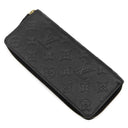 ルイヴィトン LOUIS VUITTON ポルトフォイユ クレマンス M60171 ノワール モノグラムアンプラント 長財布 ゴールド金具 黒 ラウンドファスナー