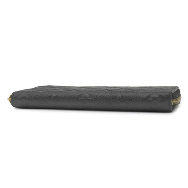 ルイヴィトン LOUIS VUITTON ポルトフォイユ クレマンス M60171 ノワール モノグラムアンプラント 長財布 ゴールド金具 黒 ラウンドファスナー
