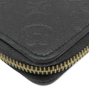 ルイヴィトン LOUIS VUITTON ポルトフォイユ クレマンス M60171 ノワール モノグラムアンプラント 長財布 ゴールド金具 黒 ラウンドファスナー