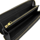 ルイヴィトン LOUIS VUITTON ポルトフォイユ クレマンス M60171 ノワール モノグラムアンプラント 長財布 ゴールド金具 黒 ラウンドファスナー