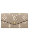 ルイヴィトン LOUIS VUITTON ポルトフォイユ サラ NM M81049 トゥルトレール×クレーム モノグラムアンプラント 長財布 ゴールド金具 ベージュ