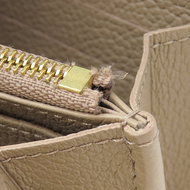 ルイヴィトン LOUIS VUITTON ポルトフォイユ サラ NM M81049 トゥルトレール×クレーム モノグラムアンプラント 長財布 ゴールド金具 ベージュ